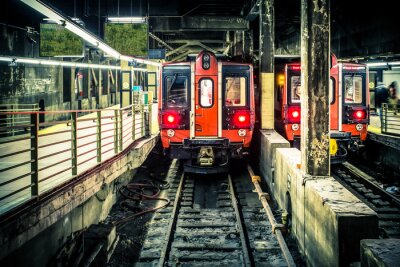 Papier peint  Train de métro new-yorkais