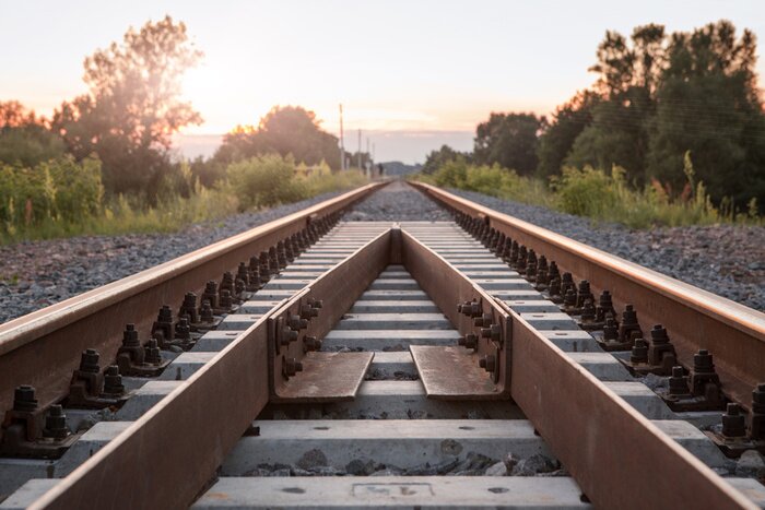 Papier peint  Train fantôme sur les rails 3D