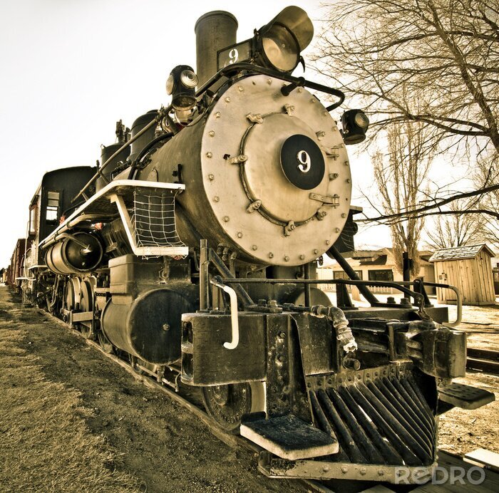 Papier peint  Train locomotive style rétro