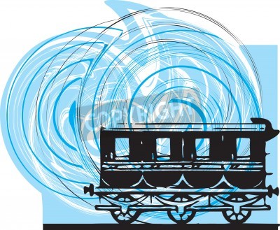 Papier peint  Train pour enfants roues colorées