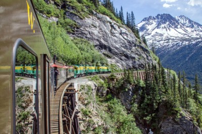 Papier peint  Train sur une pente raide en Alaska