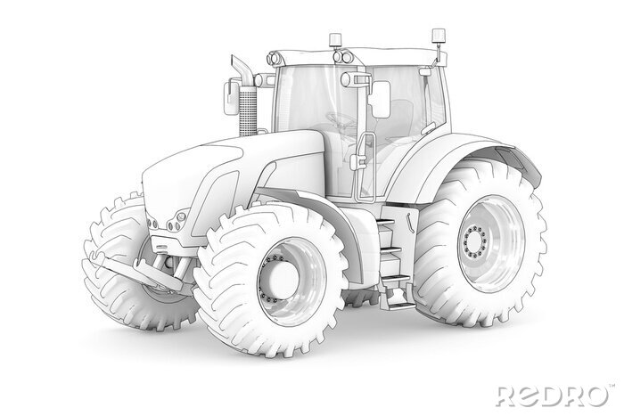 Papier peint  Traktor (Zeichnung)