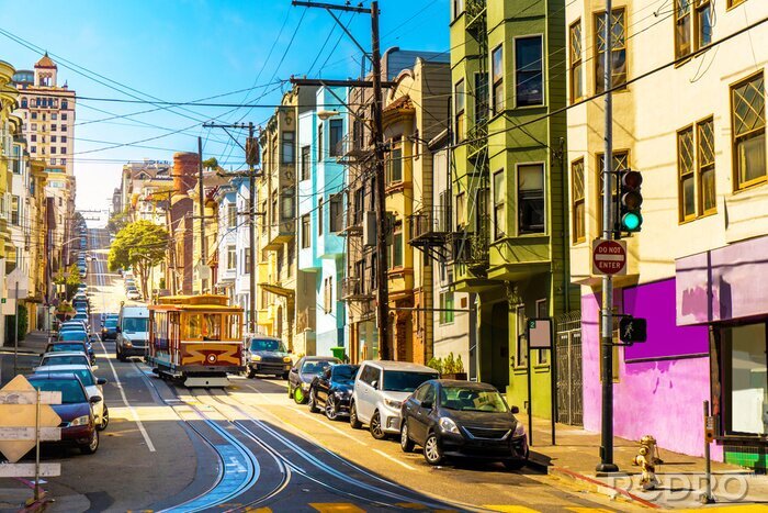 Papier peint  Tramways dans les rues de San Francisco