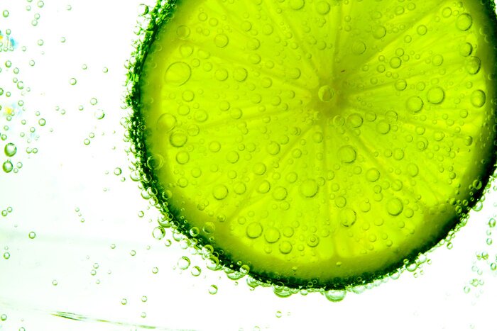 Papier peint  Tranche de citron flottante