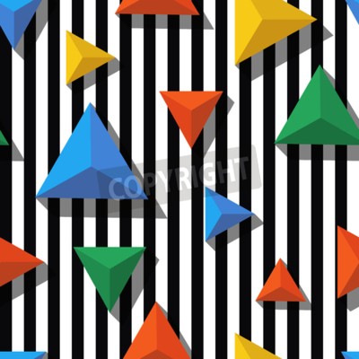 Papier peint  Triangles colorés en 3D
