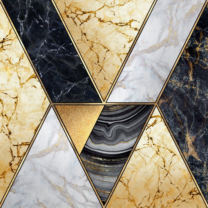 Papier peint  Triangles de marbre
