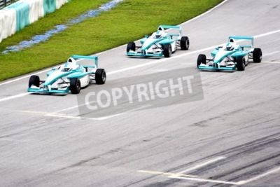 Papier peint  Trois voitures sur une piste