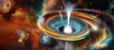 Papier peint  Trou noir avec une galaxie