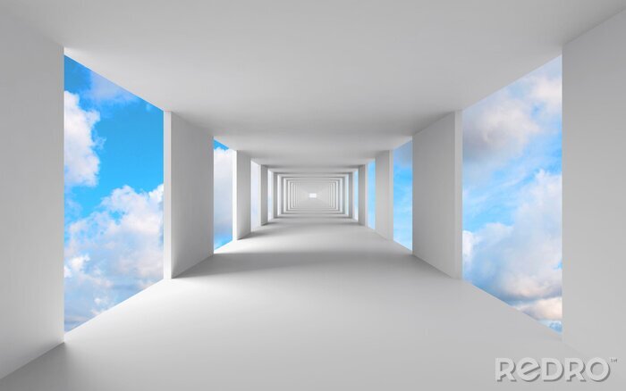 Papier peint  Tunnel 3D dans le ciel