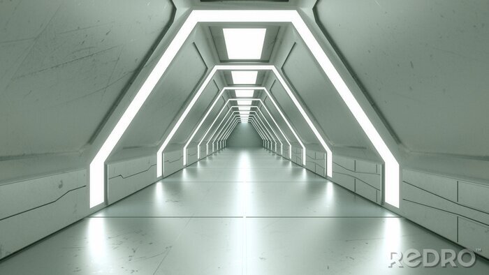 Papier peint  Tunnel 3D futuriste