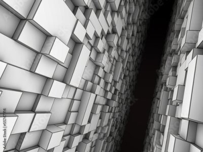 Tunnel abstrait au style minimaliste