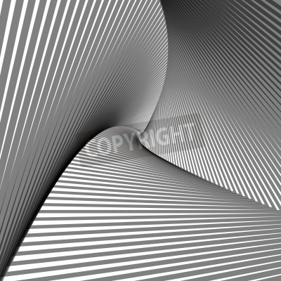 Papier peint  Tunnel avec des bandes grises