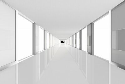 Tunnel blanc élégant et minimaliste