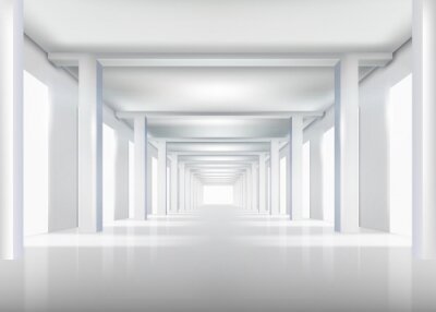 Tunnel blanc minimaliste