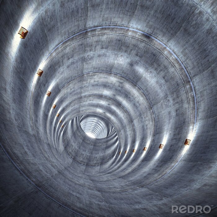 Papier peint  Tunnel circulaire éclairé