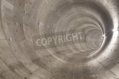 Papier peint  Tunnel circulaire en béton 3d