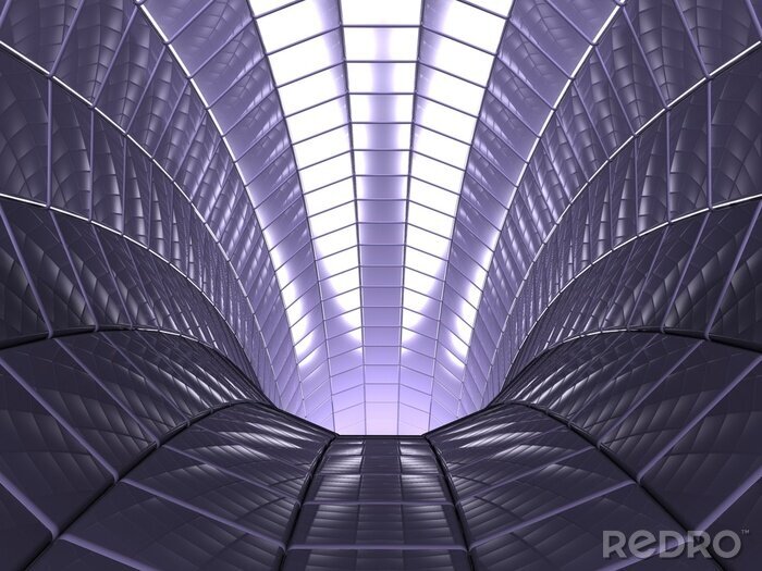 Papier peint  Tunnel circulaire violet