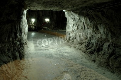 Papier peint  Tunnel creusé dans la roche