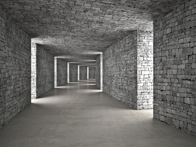 Tunnel de pierre et de béton