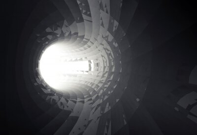 Tunnel de verre noir