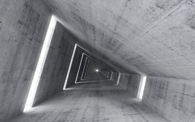 Papier peint  Tunnel en béton avec effet 3D