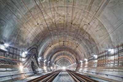 Papier peint  Tunnel en béton métro