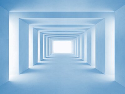 Papier peint  Tunnel en bleu