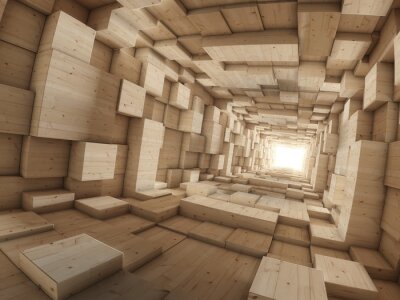 Tunnel en bois 3D