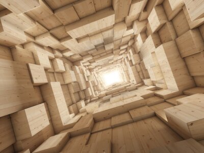 Tunnel en bois 3D