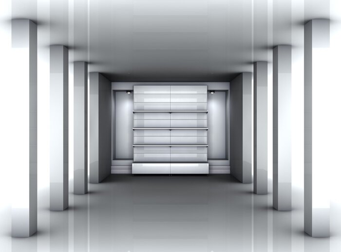 Papier peint  Tunnel étincelant avec des colonnes