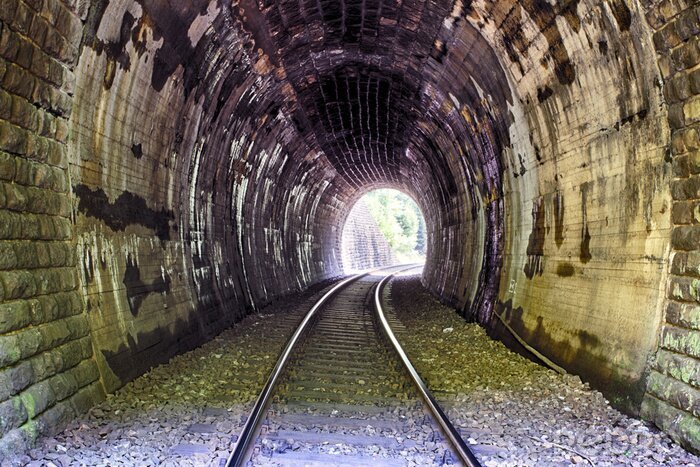 Papier peint  Tunnel ferroviaire 3D
