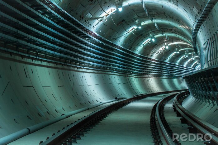 Papier peint  Tunnel ferroviaire froid