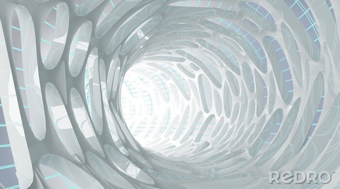Papier peint  Tunnel géométrique abstrait