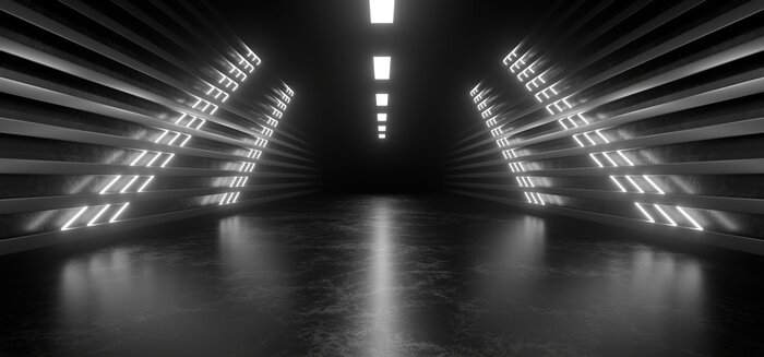 Papier peint  Tunnel minimaliste en noir et blanc