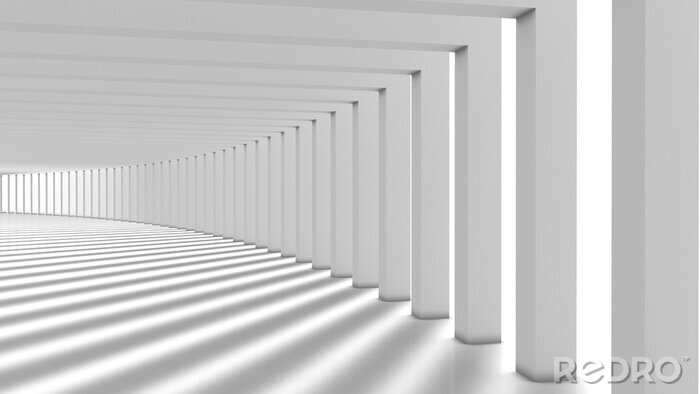 Papier peint  Tunnel moderne avec des colonnes