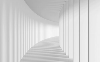 Papier peint  Tunnel moderne en blanc
