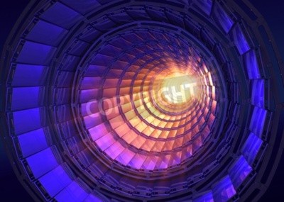 Papier peint  Tunnel néon futuriste