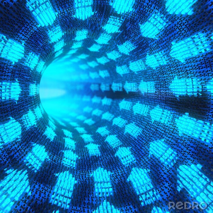 Papier peint  Tunnel numérique avec des flèches