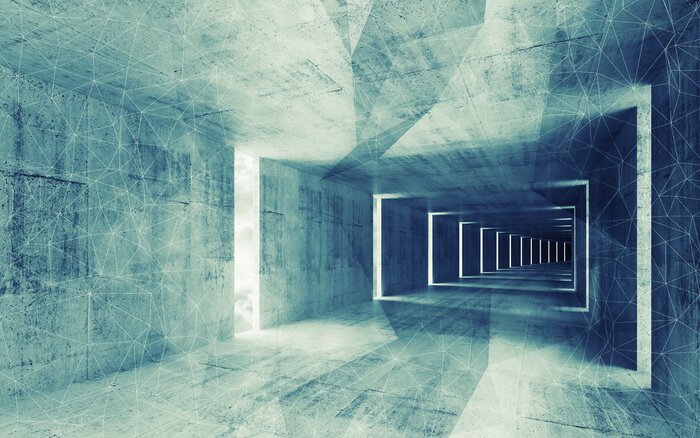 Papier peint  Tunnel profond 3d