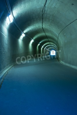 Papier peint  Tunnel turquoise 3d