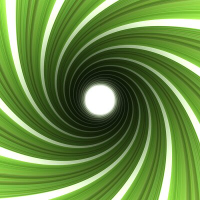 Papier peint  Tunnel vert spirale