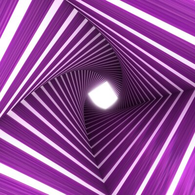 Tunnel violet et blanc