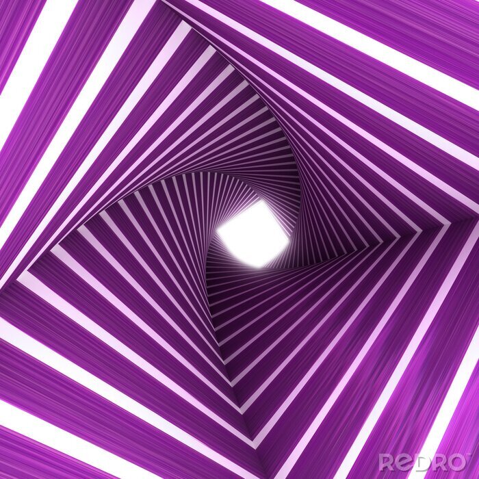 Papier peint  Tunnel violet et blanc