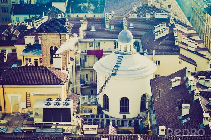 Papier peint  Turin vue look rétro