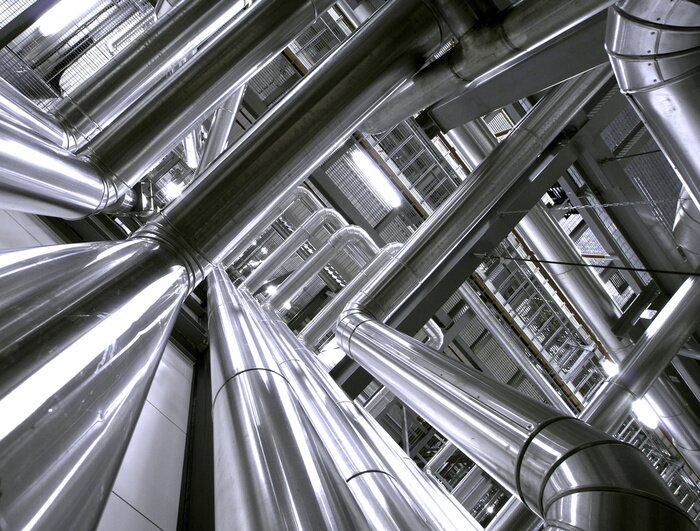 Papier peint  Tuyaux en acier et câbles