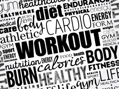 Papier peint  Typographie en noir et blanc pour une salle de sport