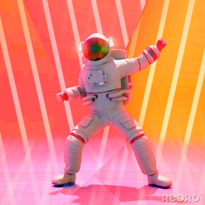 Papier peint  Un astronaute qui danse