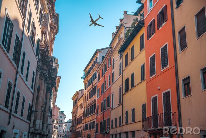 Papier peint  Un avion au-dessus de Rome