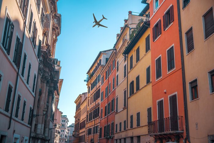 Papier peint  Un avion au-dessus de Rome