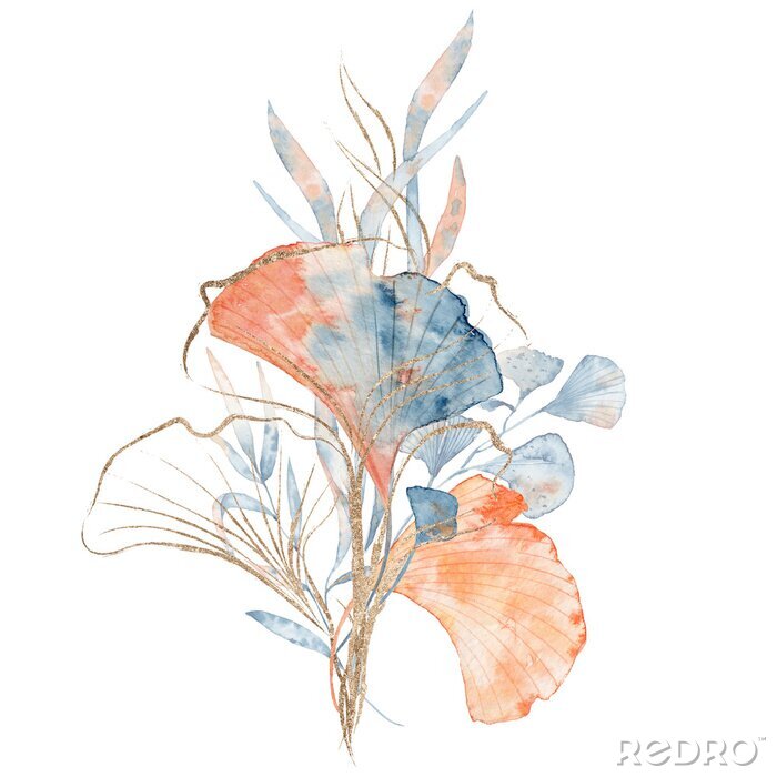 Papier peint  Un bouquet de plantes sous-marines